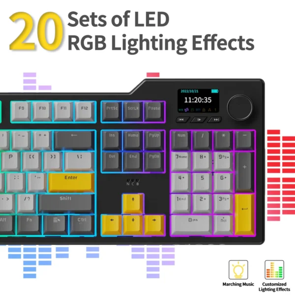 AJAZZ AK35I V3 104 Key Full Size Wired Gasket Mount Gaming Keyboard (8)