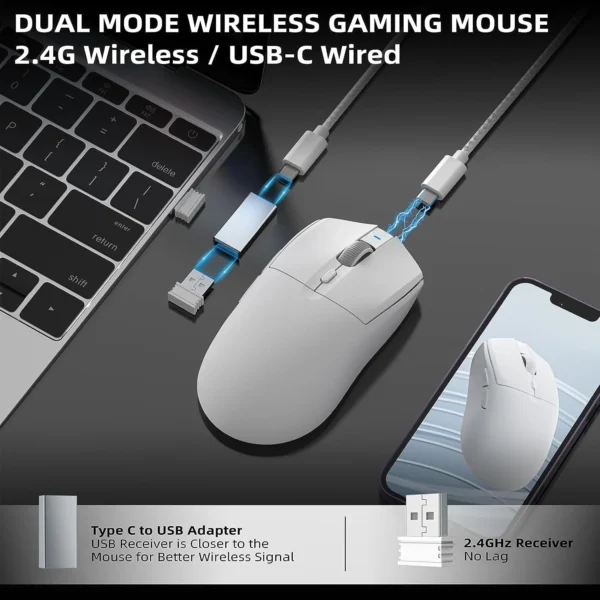Ajazz AJ139 Pro 4K Wireless Gaming Mouse (5)