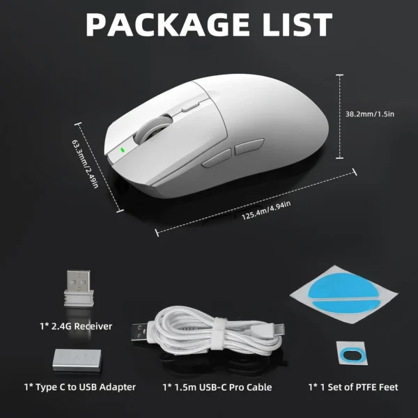 Ajazz AJ139 Pro 4K Wireless Gaming Mouse (8)